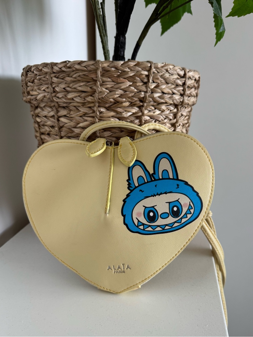 Heart-Shaped Crossbody in butter Yellow